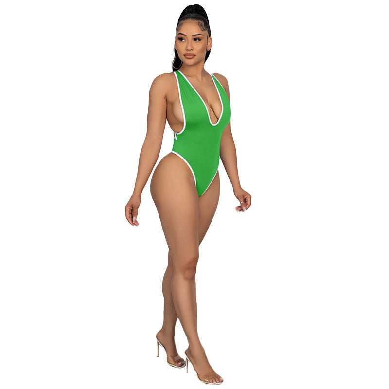 Sexy Women Clothing Bikini Three Point T Shaped Vest One Piece Swimsuit Bella Mia